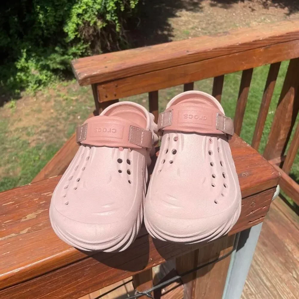 Crocs Junior 5 Echo clogs Pink Clay Mauve Pink Platform Clogs